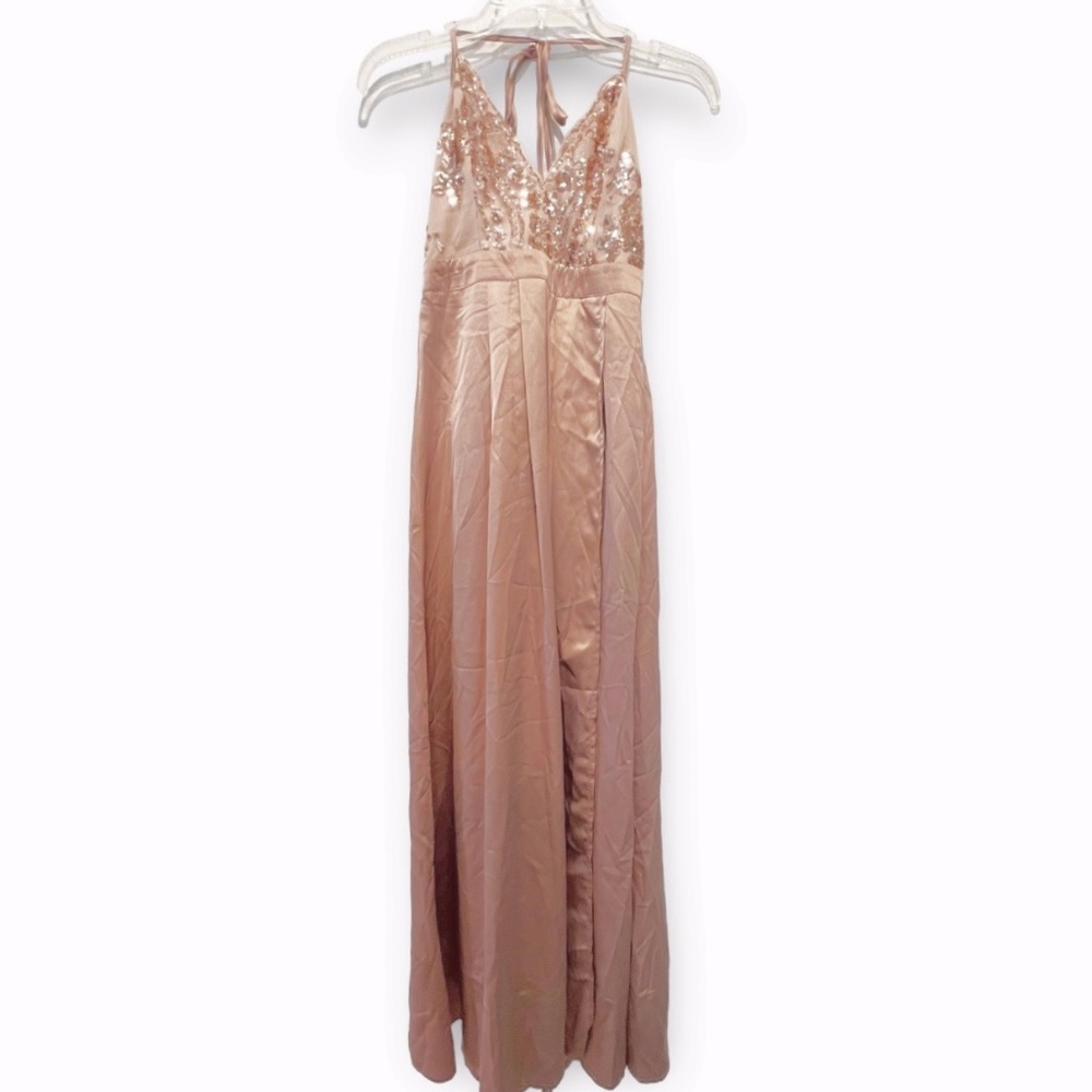 NWT Showpo Bronze Sequin Dress Sz 8